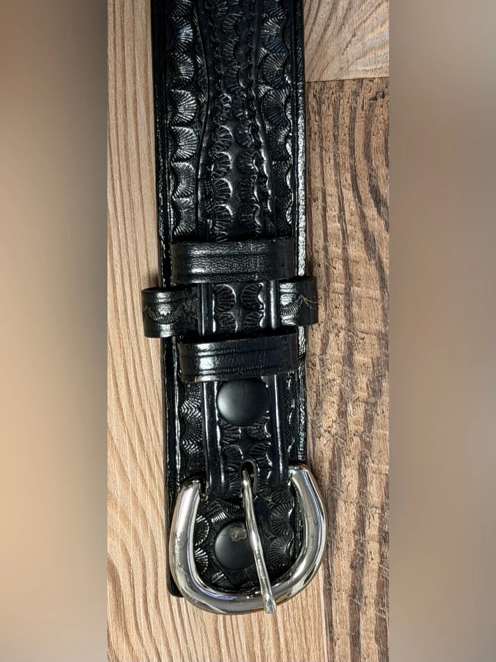 Dutyman 1721 Basketweave Leather Ranger Belt Size 40 Black Duty Police